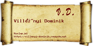 Villányi Dominik névjegykártya
