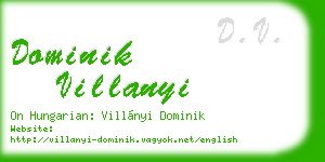 dominik villanyi business card